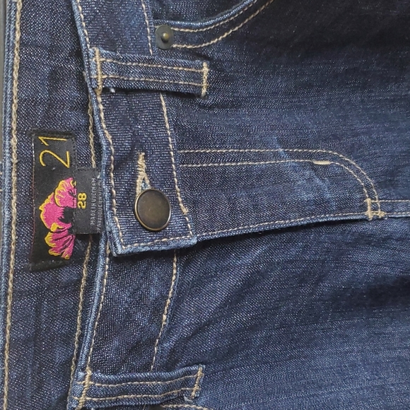 Women long skinny stretch denim jean, Size 28 / 10, Blue - Picture 3 of 5